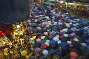 Demonstranten in Hong Kong eisen democratie